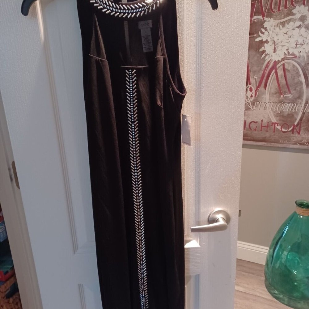 NWT GORGEOUS Cache Womens Cocktail BEAD EMBELLISH Dress Black Sz Medium $167